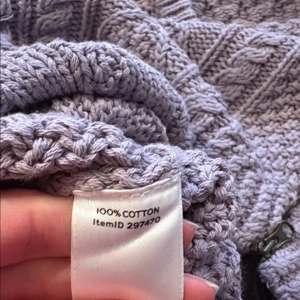 L.L. Bean Signature Light Purple Fisherman Tunic Sweater sz S - Picture 8 of 9